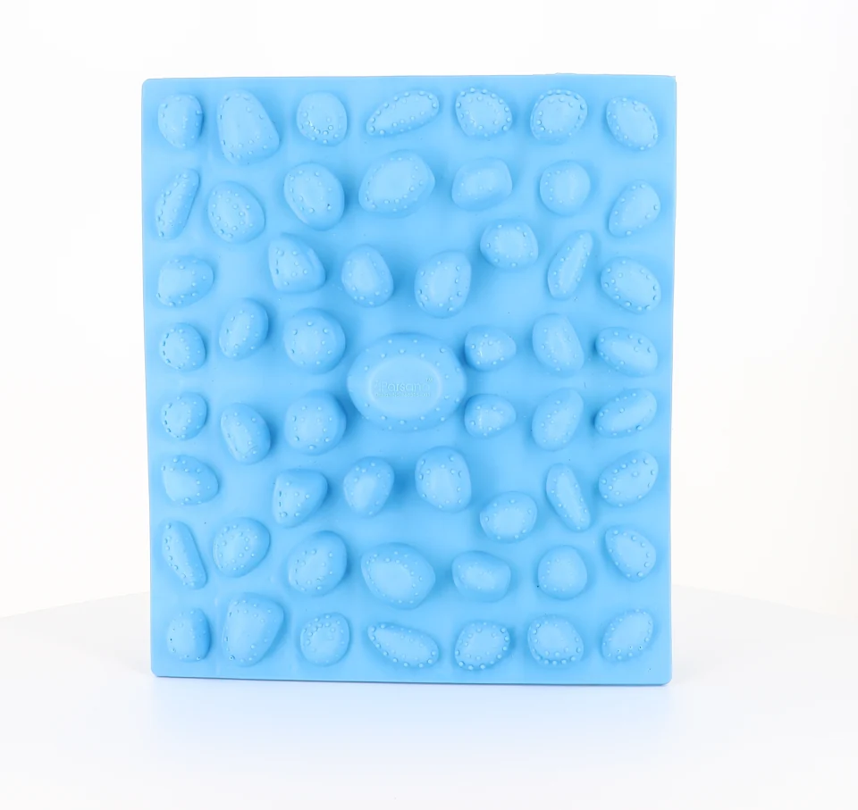 AirSeat seated acupressure plate, top view, blue
