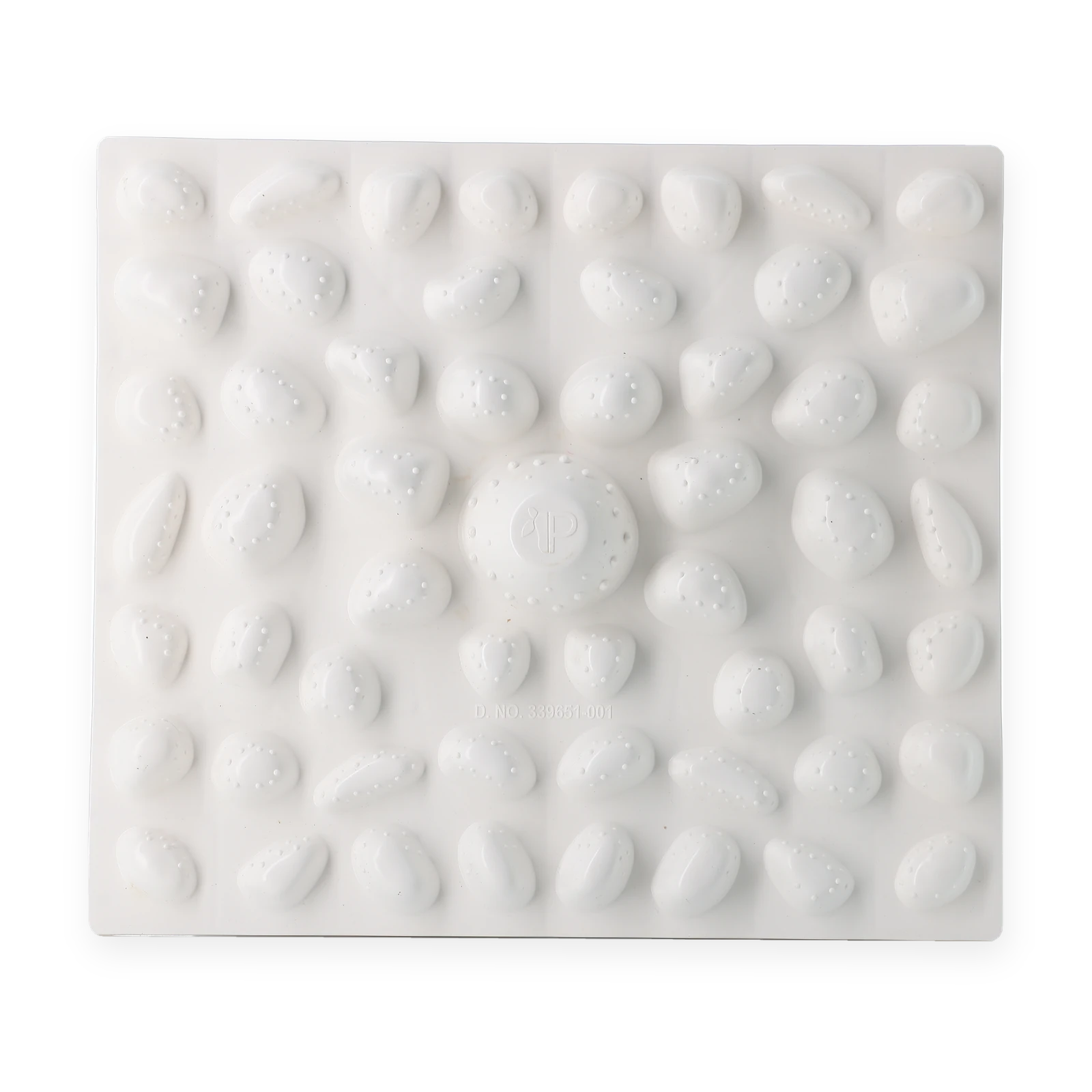 Acu Flex acupressure foot plate, top view, white