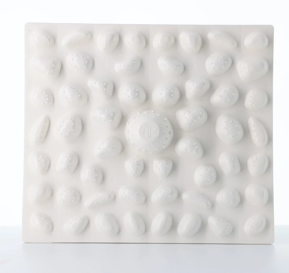 Acu Flex acupressure foot plate, top view, white